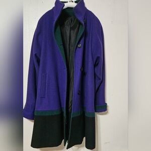 COPY - 100% wool American made swing coat.
